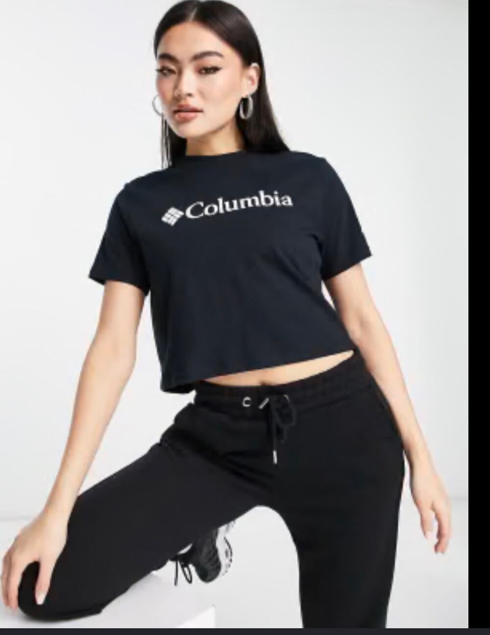 Columbia North Cascades cropped t-shirt in black Womens Large Hiking outdoors